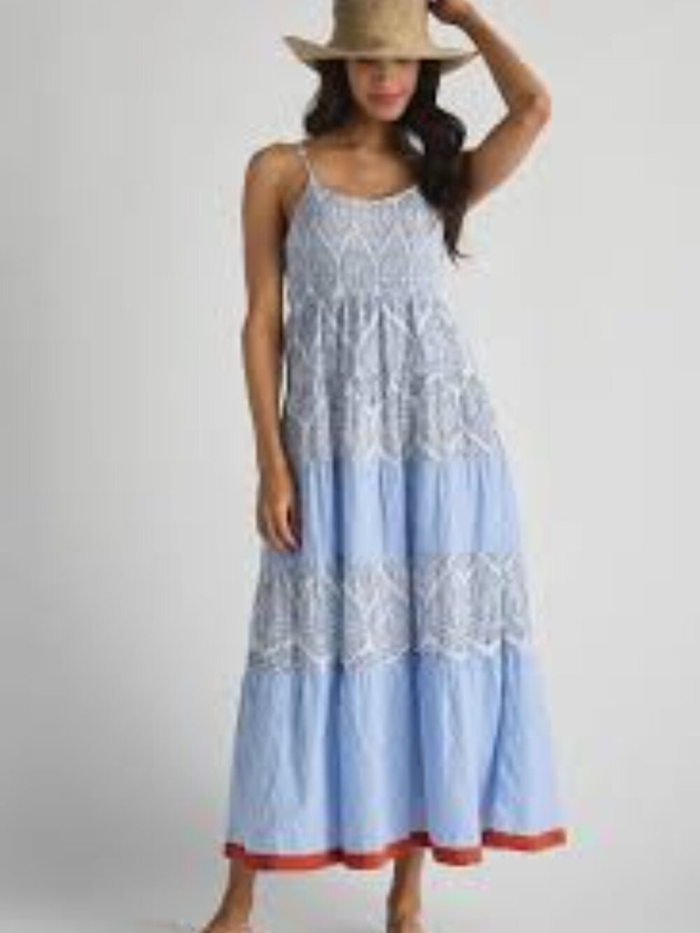 THML | Social Threads Blue Red Bandanna Maxi Dress Size S